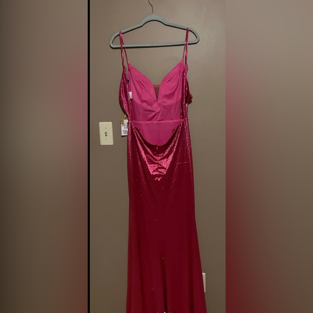 TLC Say Yes To The Prom Juniors Womens Satin Embellished Evening Dress - Picture 6 of 6